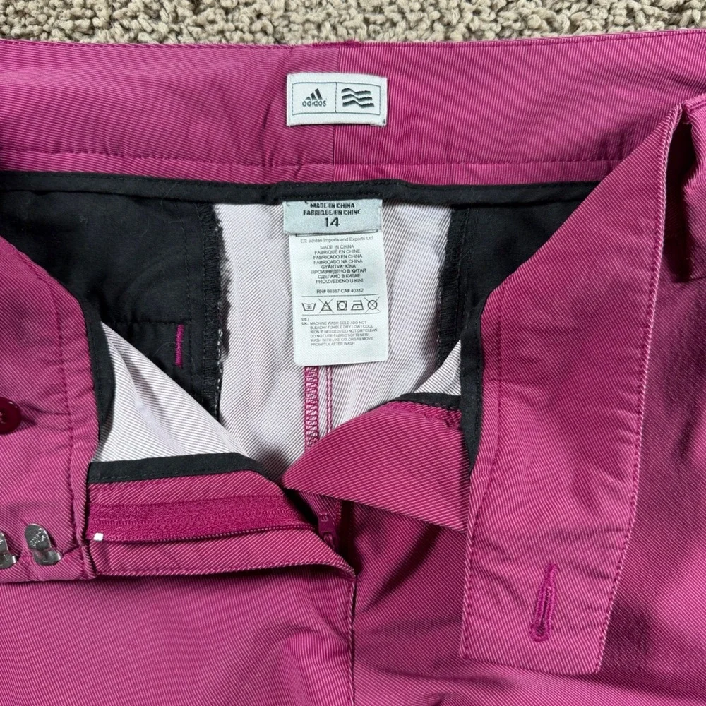Adidas Cropped Straight Leg golf pants 14 athletic performance preppy activewear